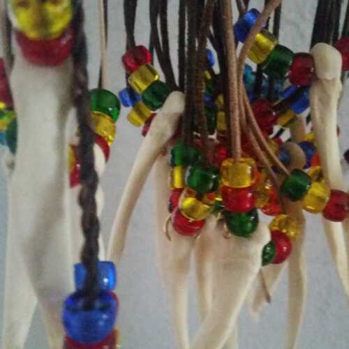Jewellery from the wishbones found in reindeer forelegs.